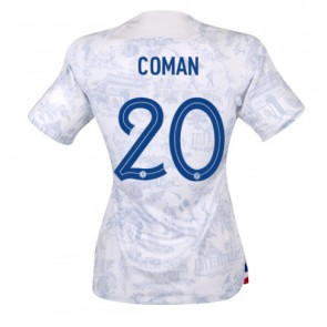 Frankrig Kingsley Coman #20 Replika Udebanetrøje Dame VM 2022 Kortærmet